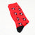 Men's Cartoon Style Color Block Cotton Crew Socks A Pair