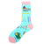 Men's Casual Geometric Cotton Crew Socks A Pair