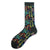 Men's Casual Geometric Cotton Crew Socks A Pair