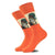 Men's Casual Geometric Cotton Crew Socks A Pair