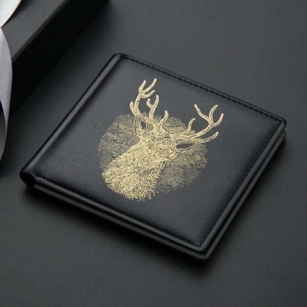 Men's Deer Pu Leather Open Small Wallets