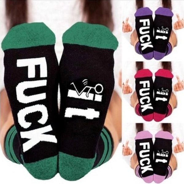 Men's Fashion Letter Cotton Crew Socks A Pair