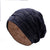 Men's Fashion Letter Solid Color Crimping Wool Cap