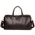 Men's Fashion Solid Color Pu Leather Waterproof Travel Bags