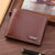 Men's Geometric Pu Leather Side Zipper Small Wallets