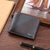 Men's Geometric Pu Leather Zipper Small Wallets