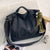 Men's Large Canvas Letter Solid Color Streetwear Square Zipper Shoulder Bag Canvas Bag Crossbody Bag