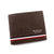 Men's Letter Color Block Pu Leather Open Coin Purse