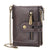 Men's Letter Pu Leather Metal Button Zipper Wallets