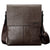 Men's Letter Pu Leather Zipper Shoulder Bag