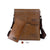 Men's Letter Pu Leather Zipper Shoulder Bag