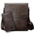 Men's Letter Pu Leather Zipper Shoulder Bag