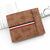 Men's Letter Stripe Pu Leather Open Wallets