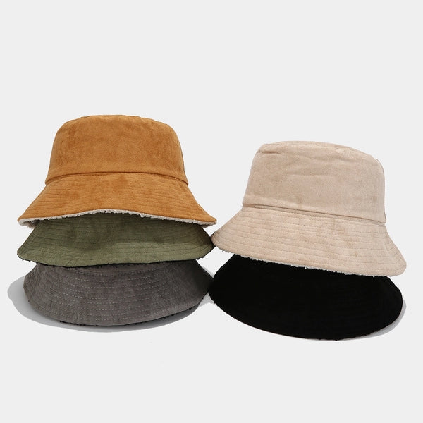 Men's Retro Classic Style Solid Color Wide Eaves Bucket Hat