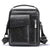 Men's Small Pu Leather Solid Color Fashion Square Zipper Crossbody Bag