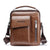 Men's Small Pu Leather Solid Color Fashion Square Zipper Crossbody Bag