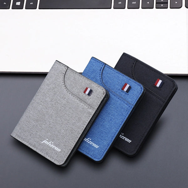 Men's Solid Color Canvas Open Wallets