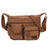 Men's Solid Color Canvas Zipper Crossbody Bag