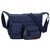 Men's Solid Color Canvas Zipper Crossbody Bag