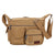 Men's Solid Color Canvas Zipper Crossbody Bag