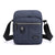 Men's Solid Color Canvas Zipper Shoulder Bag Crossbody Bag