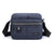 Men's Solid Color Canvas Zipper Shoulder Bag Crossbody Bag