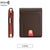 Men's Solid Color Leather Open Card Holders