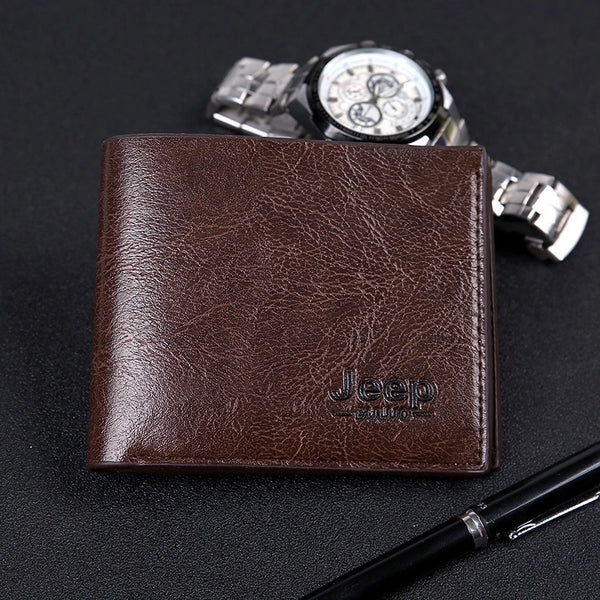 Men's Solid Color Pu Leather Flip Cover Coin Purse