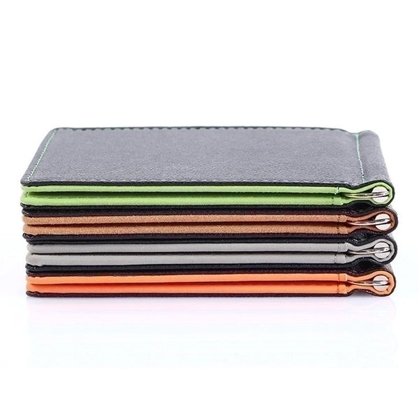 Men's Solid Color Pu Leather Flip Cover Wallets