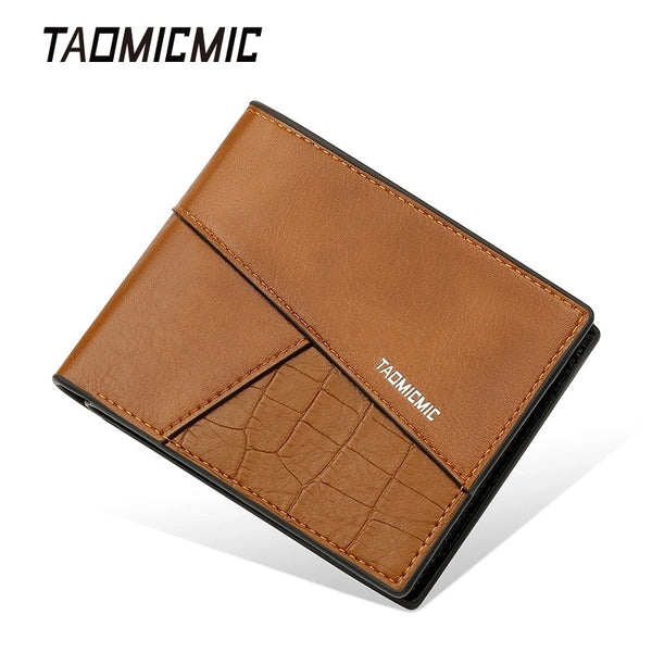 Men's Solid Color Pu Leather Flip Cover Wallets