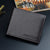 Men's Solid Color Pu Leather Fold In Half Small Wallets