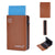 Men's Solid Color Pu Leather Open Card Holders