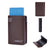 Men's Solid Color Pu Leather Open Card Holders