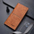 Men's Solid Color Pu Leather Open Long Wallets