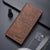 Men's Solid Color Pu Leather Open Long Wallets