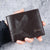 Men's Solid Color Pu Leather Open Small Wallets