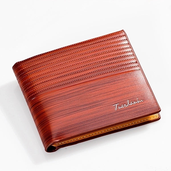 Men's Solid Color Pu Leather Open Wallets