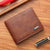 Men's Solid Color Pu Leather Open Wallets