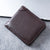 Men's Solid Color Pu Leather Side Zipper Card Holder