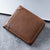 Men's Solid Color Pu Leather Side Zipper Card Holder