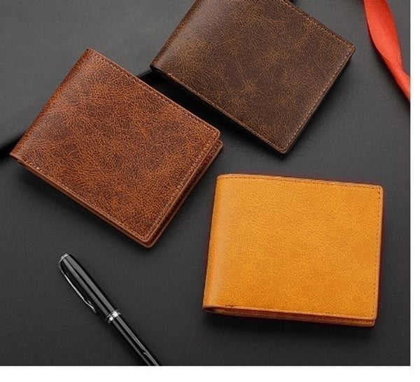 Men's Solid Color Pu Leather Wallets