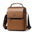 Men's Solid Color Pu Leather Zipper Crossbody Bag Men's Backpack