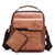 Men's Solid Color Pu Leather Zipper Crossbody Bag