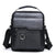 Men's Solid Color Pu Leather Zipper Crossbody Bag