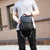 Men's Solid Color Pu Leather Zipper Handbag