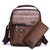 Men's Solid Color Pu Leather Zipper Handbag