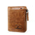 Men's Solid Color Pu Leather Zipper Wallets