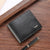 Men's Solid Color Pvc Flip Cover Wallets