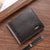 Men's Solid Color Pvc Flip Cover Wallets