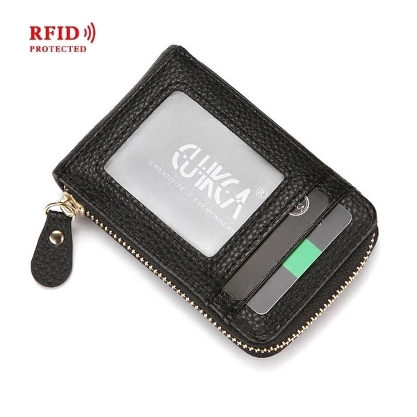 Men's Unisex Solid Color Pu Leather Zipper Wallets